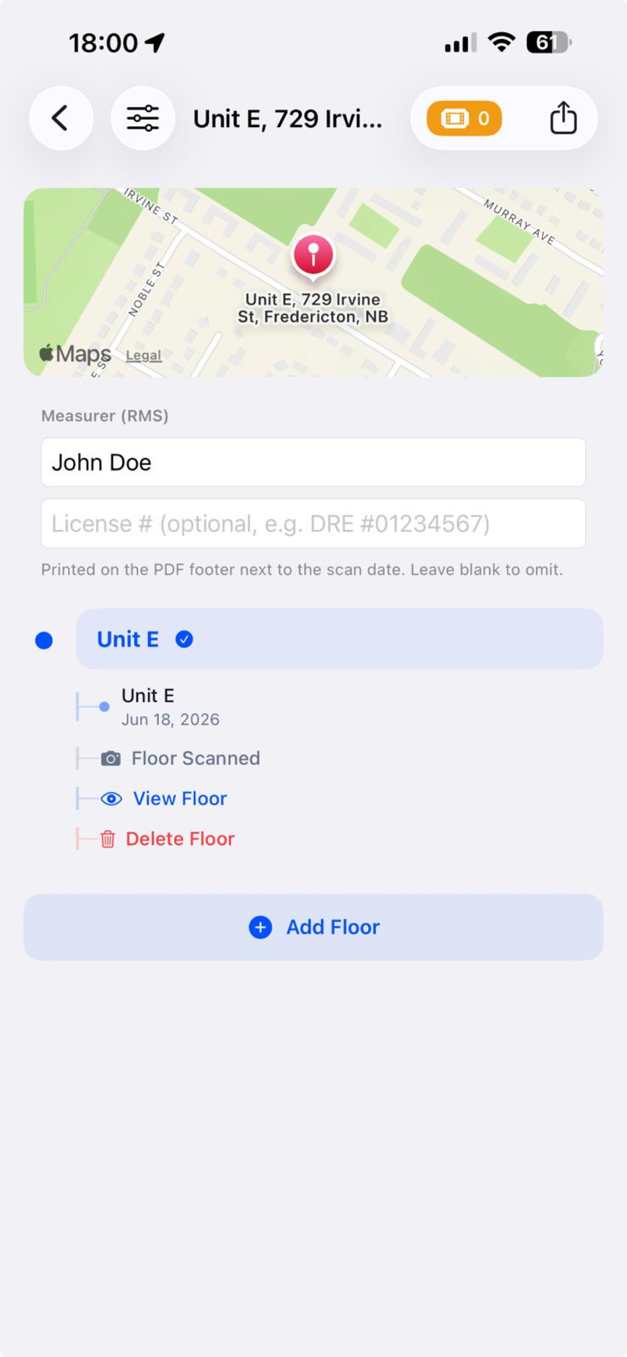 iHomeMap floor plan